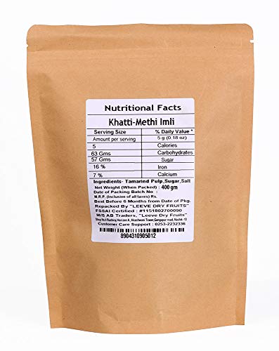 Image of Leeve Khatti Methi Imli 400g | Sweet & Tangy Tamarind Candy | Imli Digestive Candy | Chatpata Indian Snack | Mouth Freshener & After Meal Treat