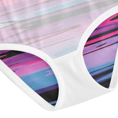 Kids Underwear, Stripes Toddler Girl Briefs, Cotton Underwear for Girls, 2T–8 Years4