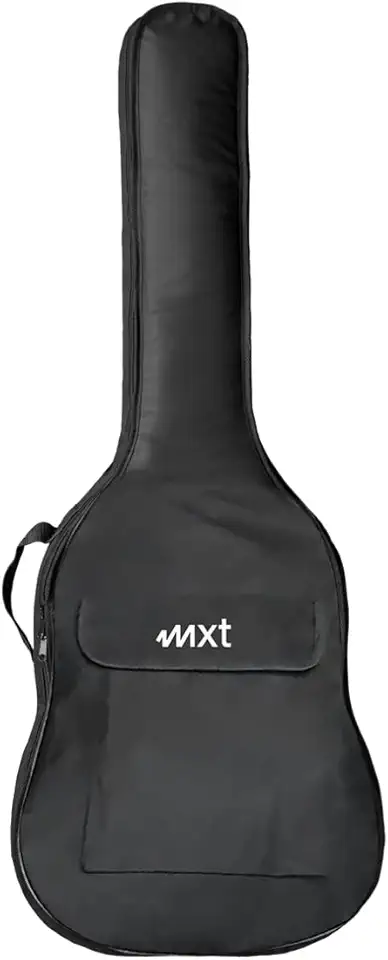 MXT Capa para Guitarra, 106x43x12 cm, Dupla Alça, Bolso Duplo com Zíper, Oxford 600 5mm, Preto