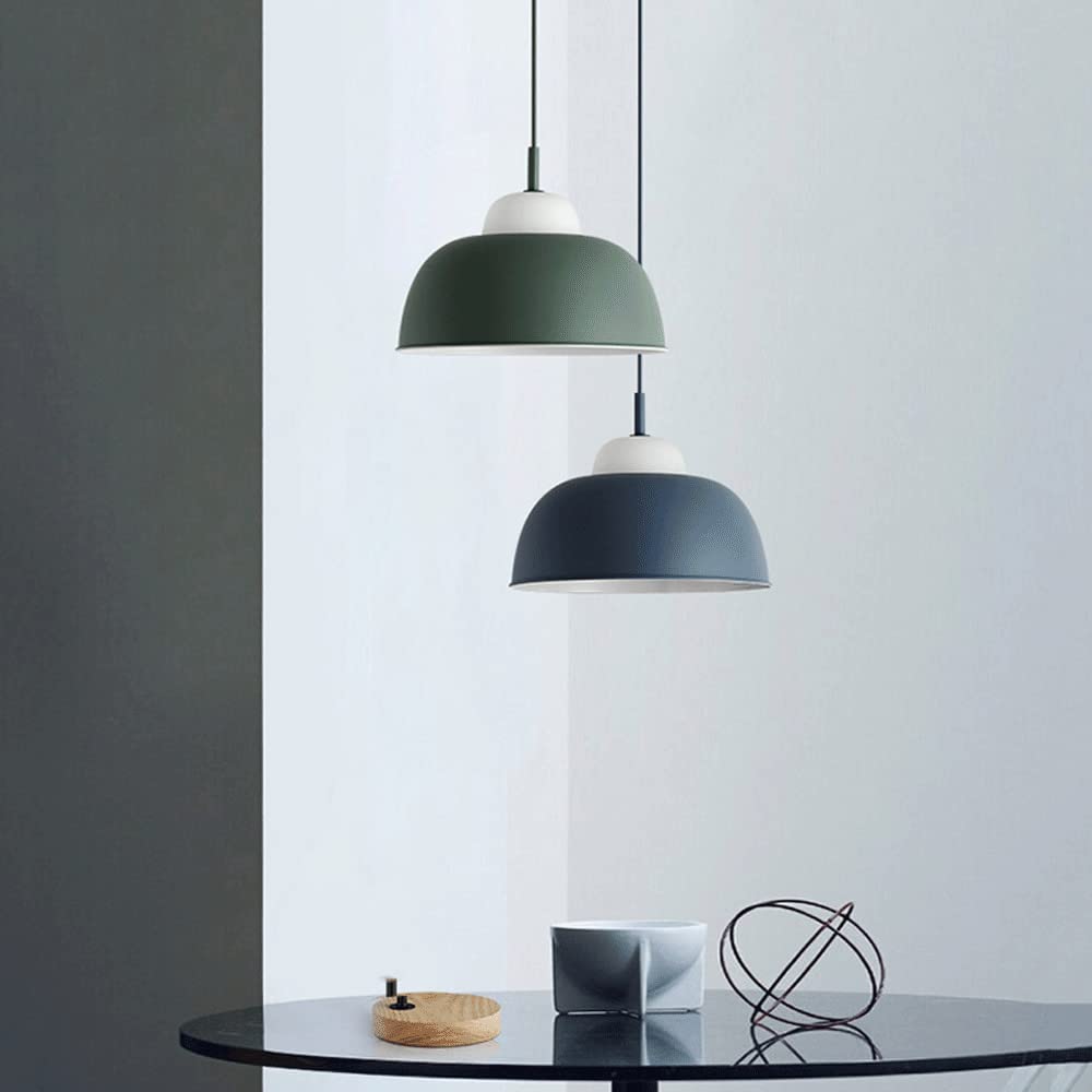 Nowoczesna, minimalistyczna żelazna lampa wisząca, 11,8-calowa oprawa wisząca z osłoną garnka, kolorowy abażur, lampa wisząca do oświetlenia wewnętrznego, żyrandol sufitowy do restauracji, salon