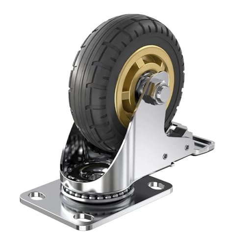 Roulettes pivotantes de 5 pouces en acier inoxydable 125 mm pour chariot