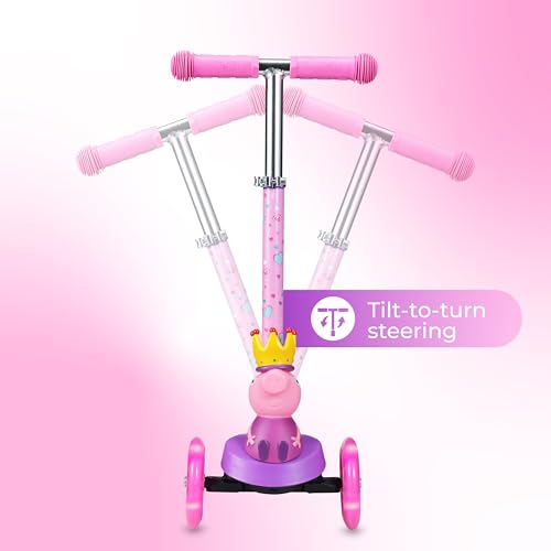 Image of Kick Scooter for Kids, 3 Wheel Self Balancing, Light Up LED Wheels