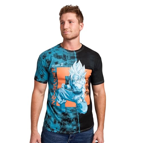 Dragon Ball Z Goku Kanji Adult Blue-Green Short Sleeve Tee