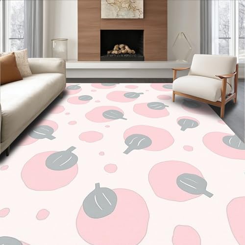 ODIKA Flatwoven High Traffic Area Rug 6x9, Abstract Watercolor Blotches