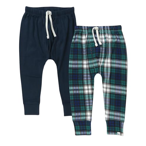 Image of Multipack Honest Pants Joggers Pull on 100% Organic Cotton for Infant Baby and Toddler, Boys, Girls, Unisex