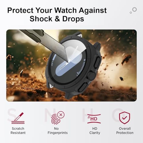 Image of Oboe Screen Protector PC Case 44mm Ultra Appearance Cover 'Compatible with' Samsung Galaxy Watch 7 44mm Watch (Black) [Watch NOT Included]