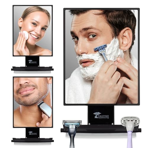 ToiletTree Products Tall Fog-Free Shower Mirror with Squeegee