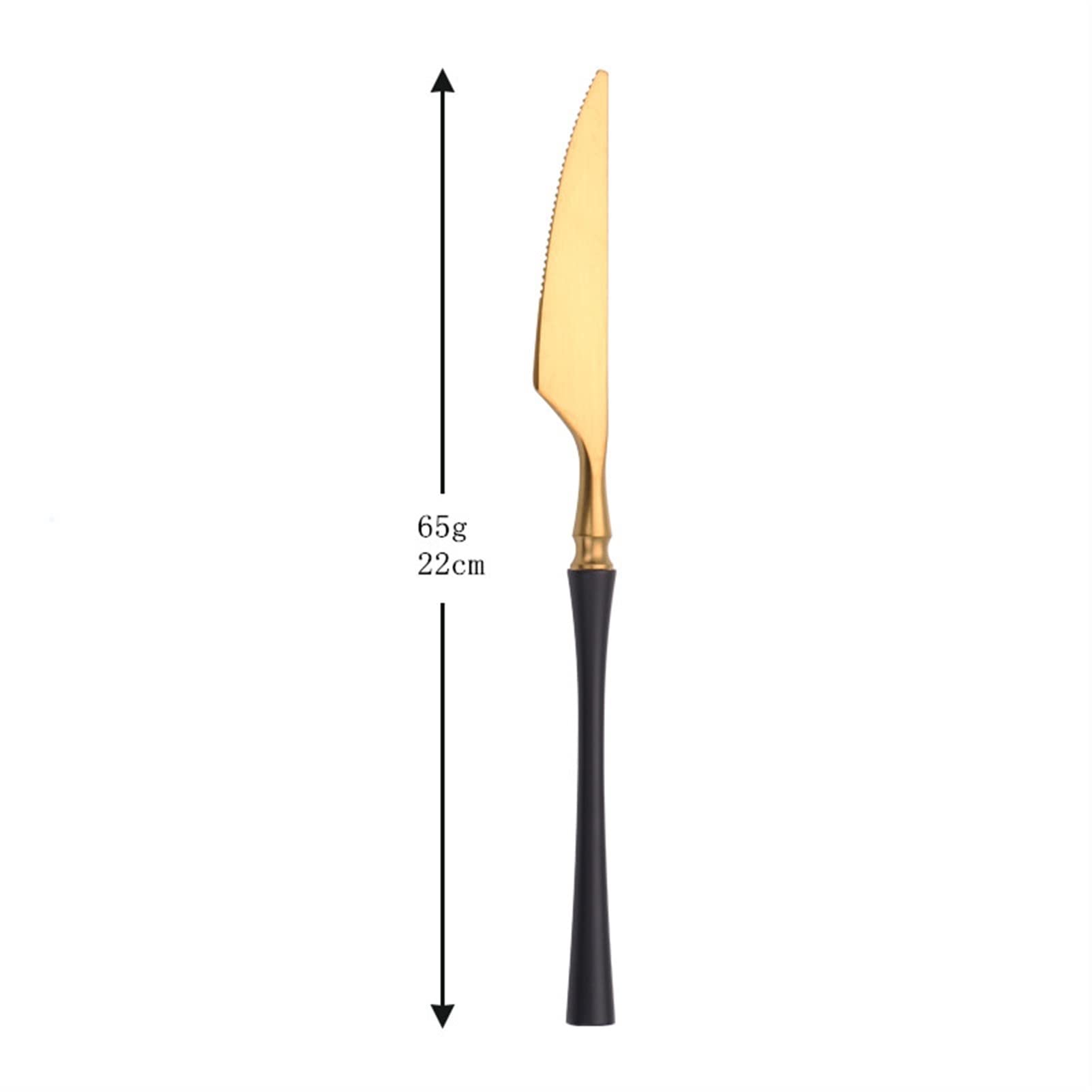 Besteck-Sets, schwarz, matt, Besteck-Set, 4-teilig, Gabeln, Messer, Löffel, Geschirr-Set, 304 Edelstahl, Geschirr, luxuriöses goldenes Besteck-Set