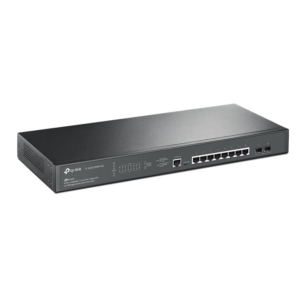 TP-Link Commutateur géré Jetstream 8 Ports 2,5GBASE-T et 2 Ports 10GE SFP+ L2+ avec 8 Ports PoE+