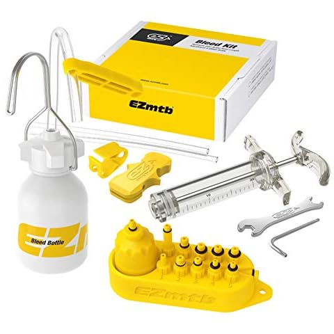 Bicycle Hydraulic Disc Brake Oil Mineral Bleed Kit for Shimano, MAGURA, TEKTRO, SRAM Series MTB Bike Brake Repair Tools(Yellow) Cover