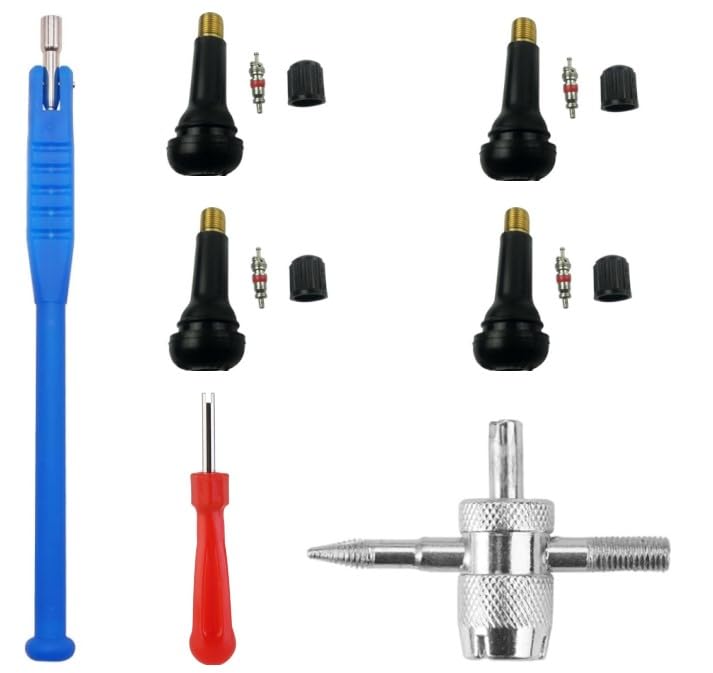COZERI 7 Pièces Demonte Valve Pneu, Outil de Démontage de Valve de Pneu avec pour Voiture et Moto, Kit Complet pour Valves Tubeless et Noyaux de Valve,...