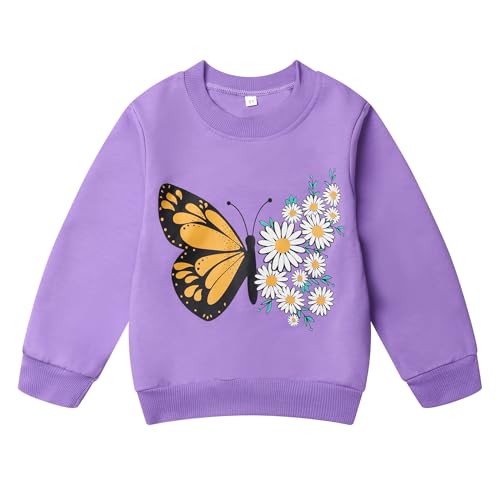 Image of Toddler Girls 2 Piece Cute Outfits, Crewneck Sweatshirt with Jogger Pants Kids Clothing Set for Fall Winter