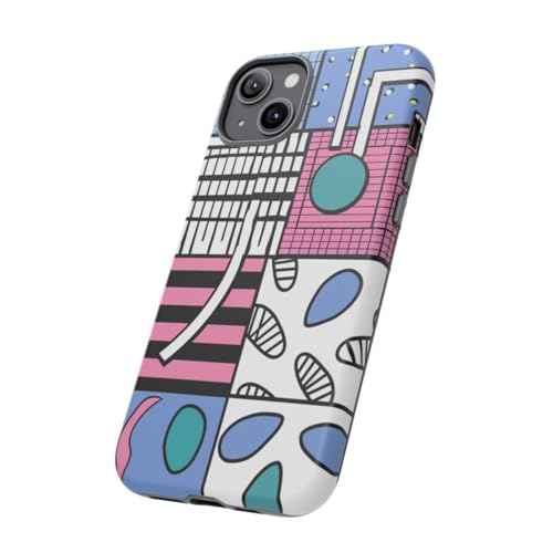 Coque iPhone 14 Plus géométrique rose pour votre quotidien - 2