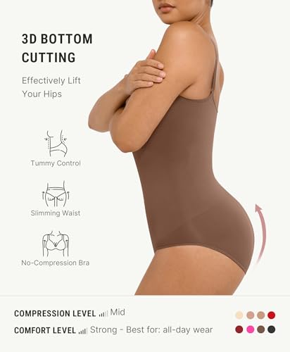 Image of FeelinGirl Shapewear Bodysuit Tummy Control Body Shaper for Women