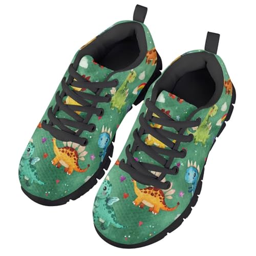 Ladybug Shoes for Girls Lightweight Kids Trainer Running Sneakers Lace Up Tennis Shoes Outdoor School Travel