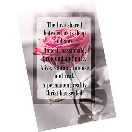 Epiphaneia Celebrate Easter Christian Wedding Statue Featuring A Cross In Heart And Poem - Ideal Gift For The Couple In Love, Engagement, Anniversary, Bridal Shower, And Religious Marriage Decor #TOP6