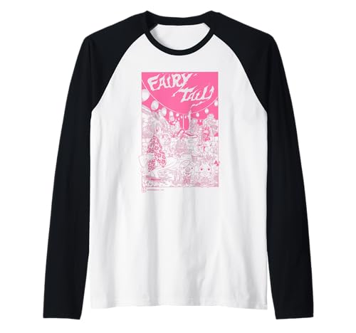 Fairy Tail Main Characters At A Summer Festival Poster Camiseta Manga Raglan