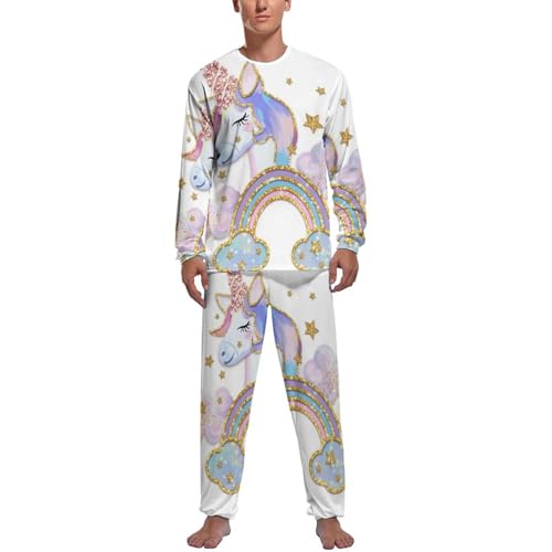 Ensemble de pyjama homme manche longue pantalon vêtements de nuit