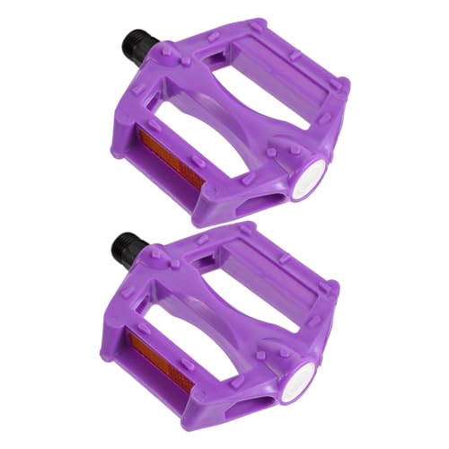 MUELODSIC Purple Bike Pedals for Mountain and Road Bikes Plastic Sturdy Replacement Pedals Suitable for Kids Cycling Outdoor