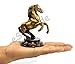 eSplanade Brass Standing Horse Rearing Horse Showpiece Centre Piece Figurine Sculpture - Decorative Items - Home Decor - Golden - 4.5