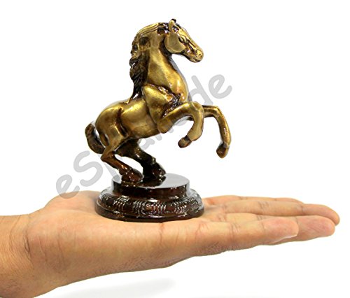 eSplanade Brass Flying Angel Horse Pegasus Showpiece Figurine Sculpture - Decorative Items - Home Decor - Black - 6" Inches (Length) (Golden) by eSplanade - Image 4