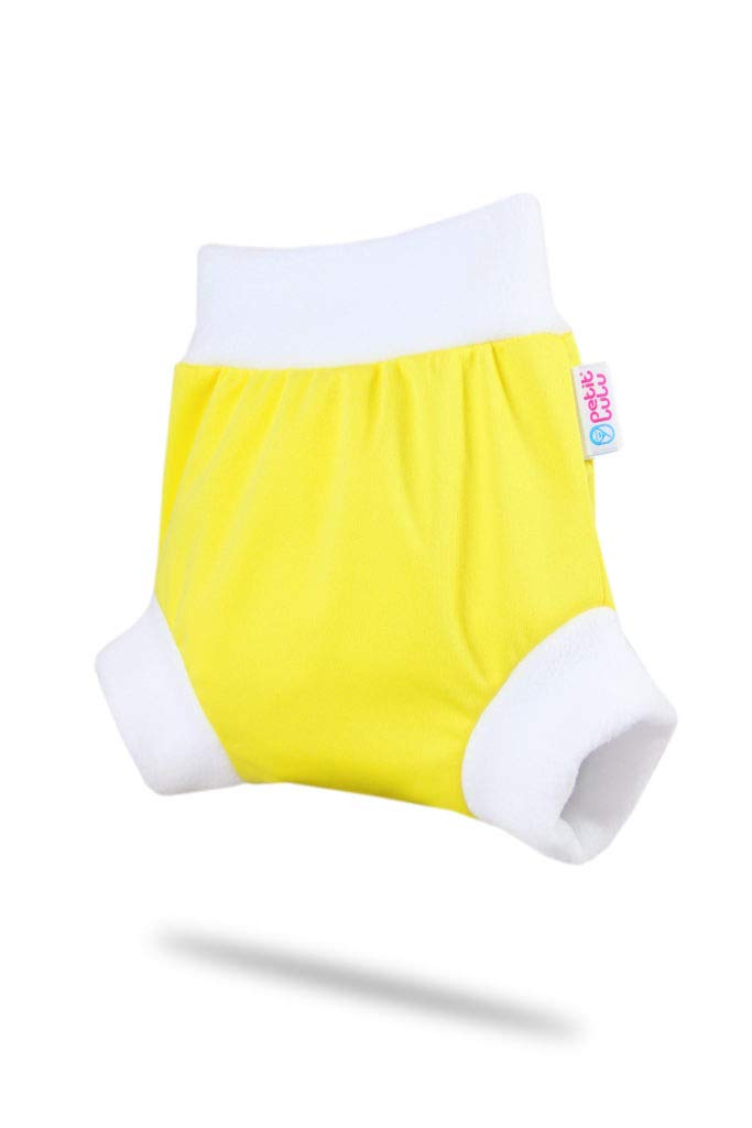 Shorty en PUL Petit Lulu | Rainbow Culotte de Protection | Pull Up Couche | Taille L | Réutilisable & Lavable | Étanche | Couches Lavables | Fabriqué en Europe (Yellow)