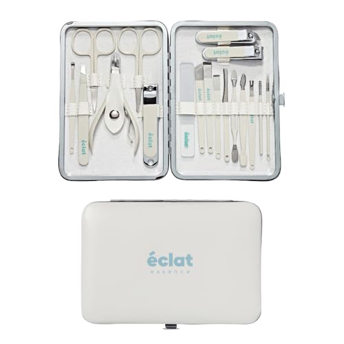 Éclat Manicure Pedicure Kit for Men & Women, 18Pcs Finger