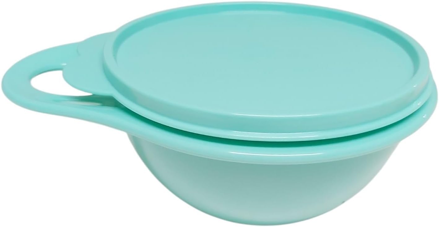 Tupperware Maximilian Rührschüssel 1,4 Liter mit Deckel – Türkis – Salatschüssel, Teigschüssel, Frischhalteschüssel, Salatbar, Hefeteigschüssel mit Herzdeckel