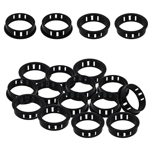 Cable Snap Bushing Grommets,ULIFESTAR Snap in Cable Grommets Kits,Black Nylon Snap in Cable Grommet Protector,Cable Snap Hole Plugs for Cable Snap Bushing Insulated Protection