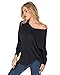 StyleDome Women's Long Sleeve Shirt Blouse V-Neck Pullover Oversized Baggy Crochet Knitted Jumper Black L