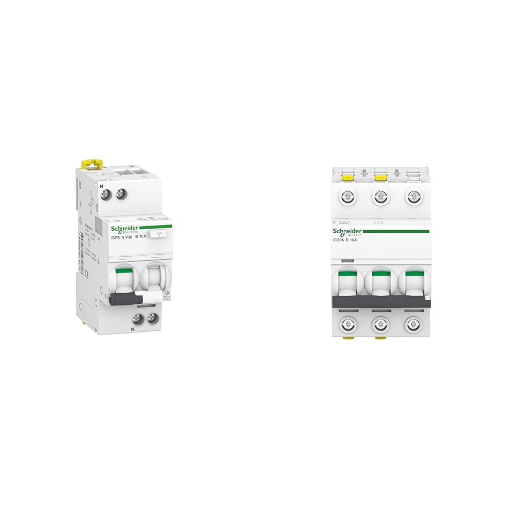 Schneider Electric FI LS IDPN N 1P+N 16A B 30MA TYP A, A9D56616 & Leitungsschutzchalter ACTI9 IC60N 3P 16A B, A9F03316
