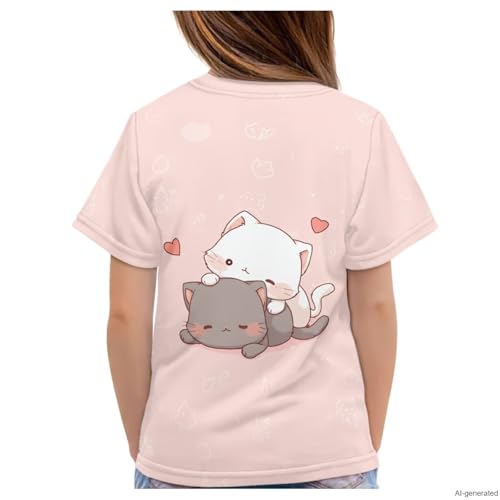 Image of WELLFLYHOM Kids Tshirts Girls Boys Short Sleeve Crewneck Tees Shirts Casual Sport Pullover Tops Size 3-16 Years