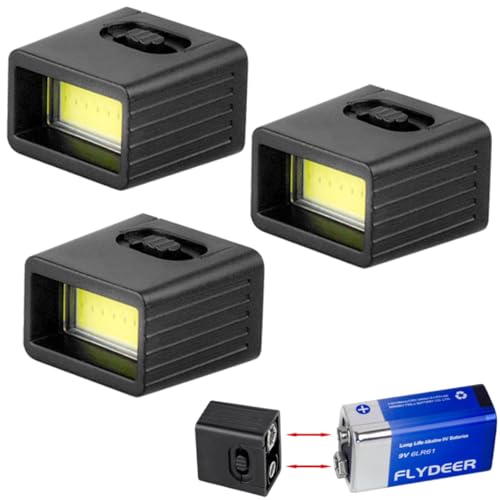Image of 9 Volt LED Portable Flashlight- High Lumens Mini LED Flashlight, Compact 9 Volt Pocket Torch for Camping, Hiking, and Emergency Use (3Pcs)