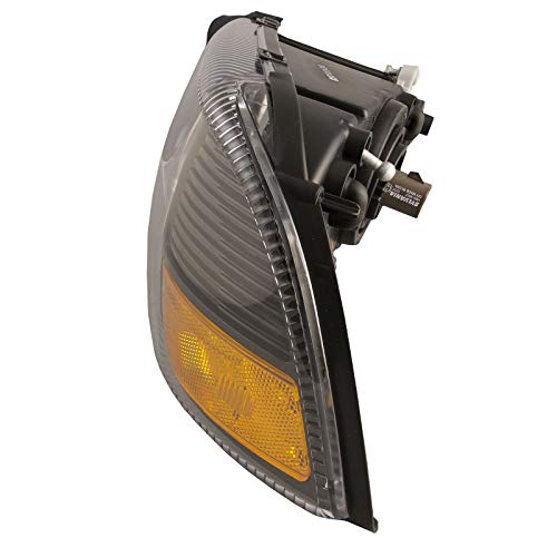 For Dodge Dakota Pickup 1997-2004 Headlight W/Parking Signal/Side Marker Light Diamond Black Pair Driver And Passenger Side | Replacement For Ch2505114 #TOP4