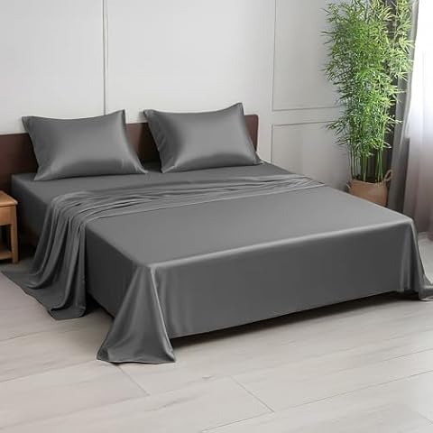 LINENWALAS Organic Bamboo Small Double Bed Sheet Cover