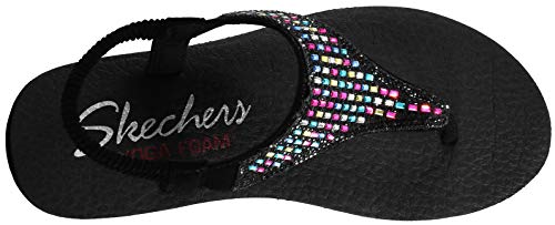 Skechers Women's Meditation-Rock Crown Thong Sandal Multi/Black 9 M US