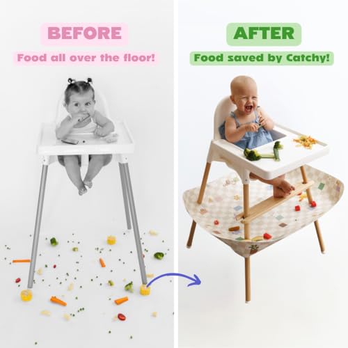Image of CATCHY - High Chair Food Catcher - Compatible with IKEA Antilop High Chair | High Chair Food Catcher - High Chair Sold Separately - Baby & Toddler Food & Mess Catcher - Under High Chair Accessory