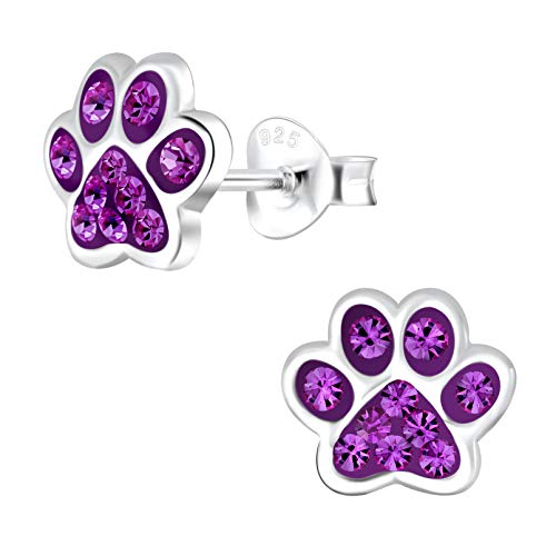 Image of 925 Sterling Silver Paw Print Stud Earrings (Choose Your Style) (Nickel Free)