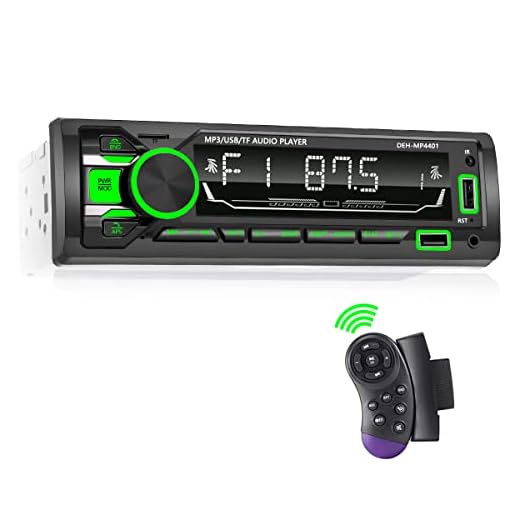 Radio Coche Bluetooth Autoradio 1 DIN, TOYOUSONIC Radio Coche LCD Radio para Coche con Control Remoto, Admite Llamadas Manos Libres/Radio FM/AUX/EQ/USB/Carga Rápida/Retroiluminado de Siete Colores