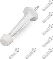 Vista 15 de HOMOTEK - Paquete de 8 topes de puerta rígidos y resistentes con punta de goma suave, tope de puerta de zinc fundido para proteger la pared