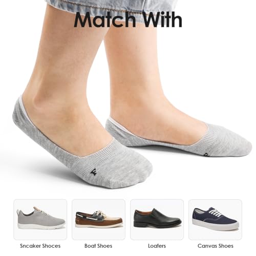 5 Packs No Show Socks Men Size 5-8.5 Soft & Stretchable Low Cut Liner Socks for Flats Unisex (Mixed colors 10000)3
