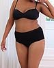 INNERSY Women's Plus Size XL-5XL Cotton Underwear High Waisted Stretchy Briefs 5-Pack(Black,5X-Large)