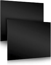 HDPE Sheet,1/2" Thick 12 x 16 Inch HDPE Plastic Sheet High Density Polyethylene Board Solid Plastic Block Board for DIY Projects Machining Home Decor Handcrafts(Black,2PCS)