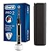 Oral-B PRO 2 2500 CrossAction Cepillo De Dientes Eléctrico, 1 Mango Negro Recargable Con Tecnología De Braun, 1 Cabezal De Recambio, 1 Estuche De Viaje, Temporizador Integrado Y Control De Presión