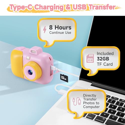 Yeehao DHC503-PINK Kids Camera Instant Print For Girls Boys Age 3-12 Kids Toys, 12Mp 1080P Kids Digital Cameras Christmas Birthday Gifts thumb #3