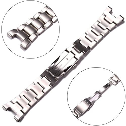 Mcxgl Stainless-Steel Strap Compatible With G-Shock Gst-B100 Gst-210 Gst-S300 Gst-S110 Gst-S100 Men's G-Steel Watch Band #TOP2