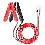 2 STK Krokodilklemmen Mit Kabel, Krokodilklemmen 12V 24V 30A, Polklemmen Autobatterie 12V, 14AWG Kupferleiter, für Autobatterie, Ladegerät, Rasenmäher, Motorrad und Boot, Rot-Schwarz (1m)