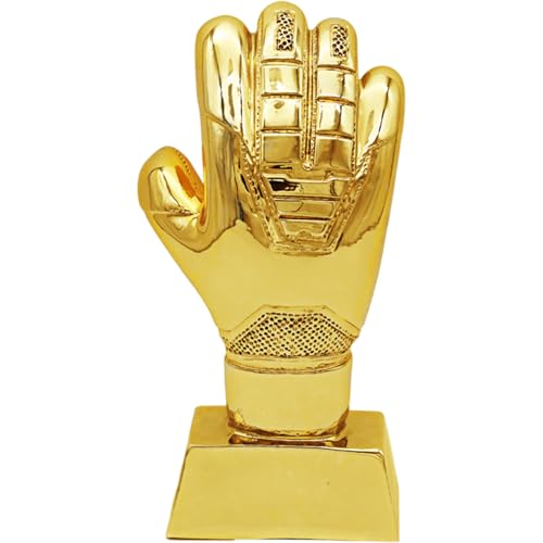 Trophée en résine Golden Glove avec socle lourd stable pour compétitions de football