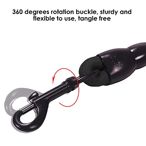 Hund Leine für 2/3/4 Hunde Haustier Walking Kupplungen Blei Nylon Geflochtenen Seil Einstellbare Koppler Keine Verwicklung Hund Leine… (für 3 Hunde, Schwarze)