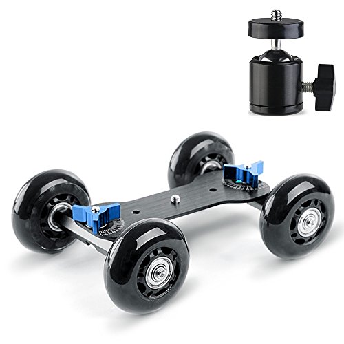 image for Selens Desktop Camera Skater Dolly DSLR Stabilizer Tabletop Video Slid